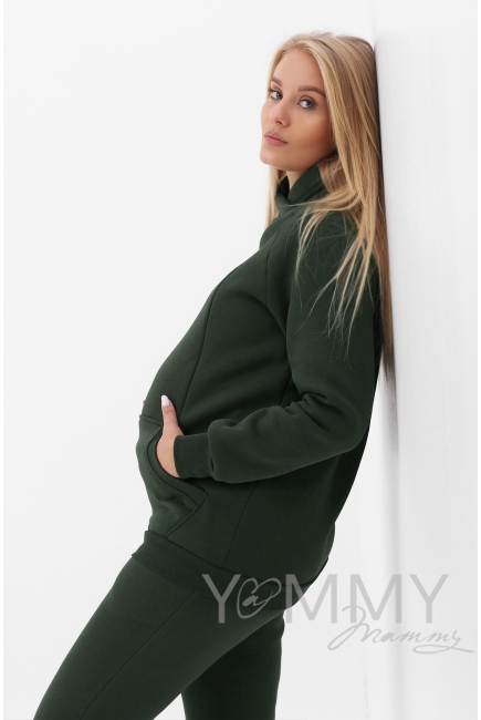 Костюм для беременных и кормящих утепленный, милитари