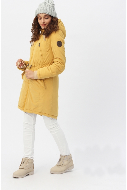 Зимняя слингокуртка - парка 3 в 1, горчичный