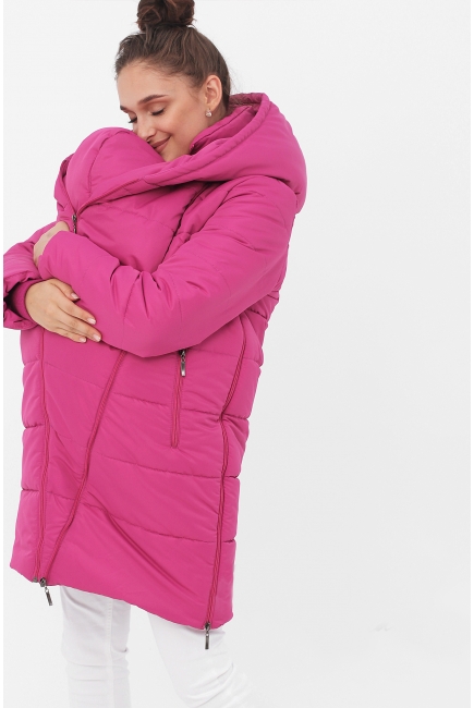 Слингокуртка-трансформер зимняя 3 в 1, розовая