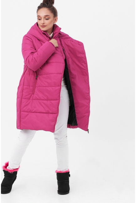 Слингокуртка-трансформер зимняя 3 в 1, розовая