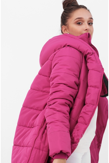 Слингокуртка-трансформер зимняя 3 в 1, розовая