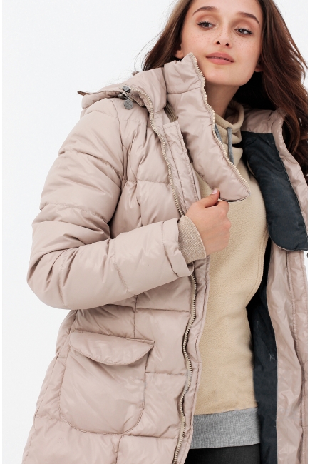 Слингопальто-слингокуртка зимняя пуховая 3 в 1, бежевый