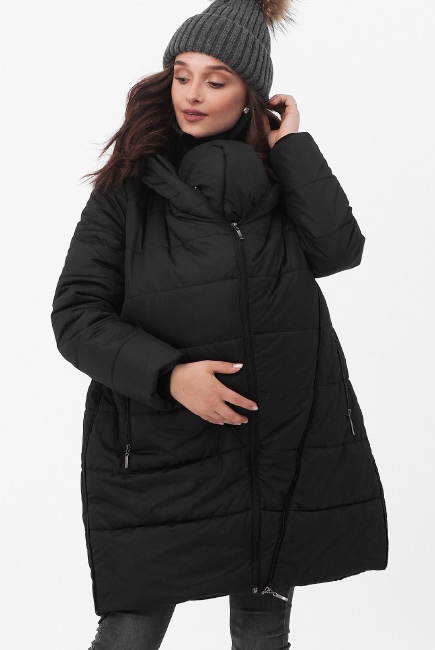 Слингокуртка-трансформер зимняя 3 в 1, черная