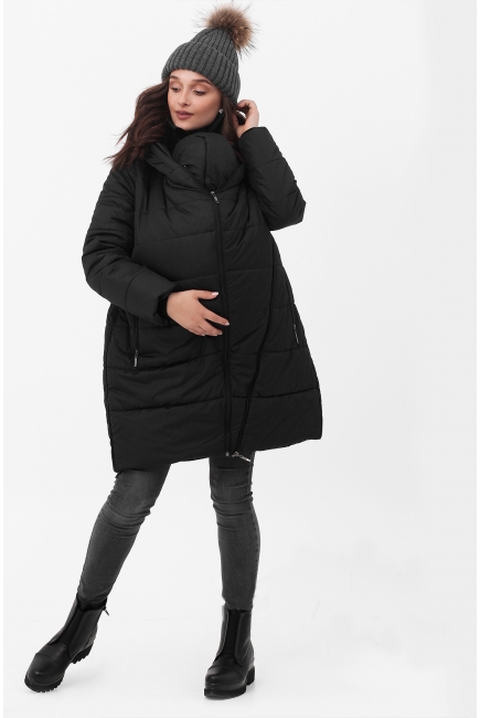 Слингокуртка-трансформер зимняя 3 в 1, черная