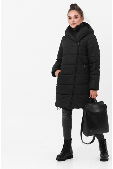 Слингокуртка-трансформер зимняя 3 в 1, черная