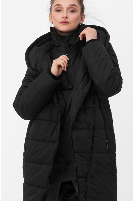 Слингокуртка-трансформер зимняя 3 в 1, черная