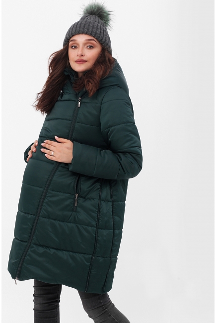 Слингокуртка-трансформер зимняя 3 в 1, зеленая