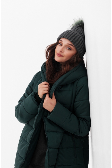 Слингокуртка-трансформер зимняя 3 в 1, зеленая