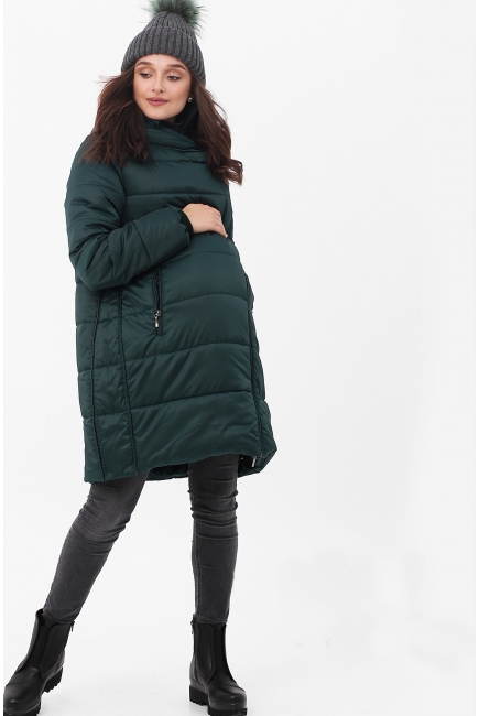 Слингокуртка-трансформер зимняя 3 в 1, зеленая