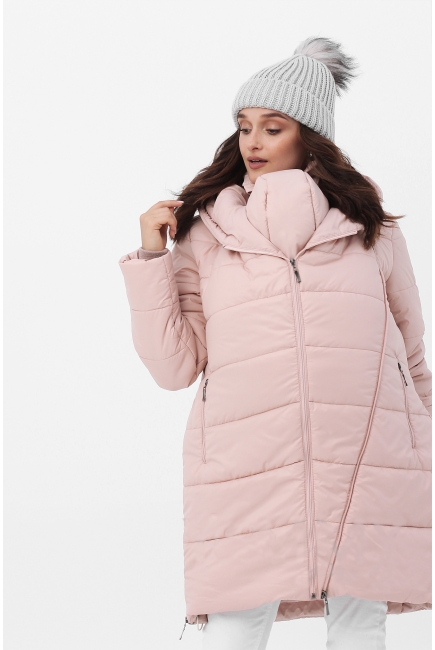 Слингокуртка-трансформер зимняя 3 в 1, пудровая