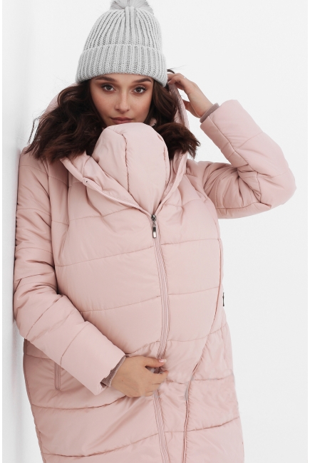 Слингокуртка-трансформер зимняя 3 в 1, пудровая