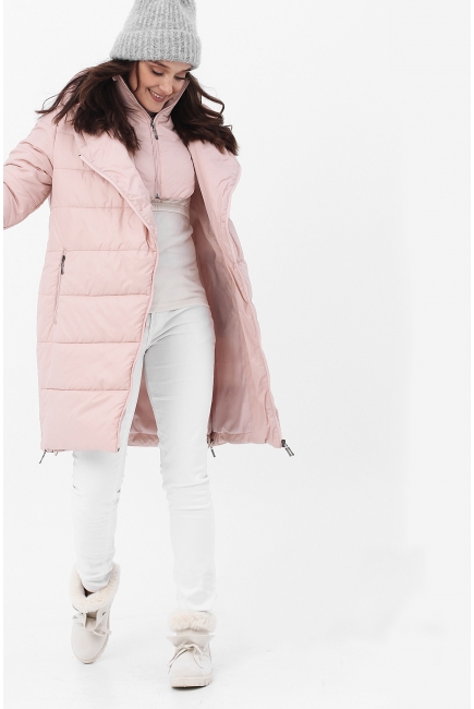 Слингокуртка-трансформер зимняя 3 в 1, пудровая