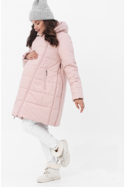 Слингокуртка-трансформер зимняя 3 в 1, пудровая