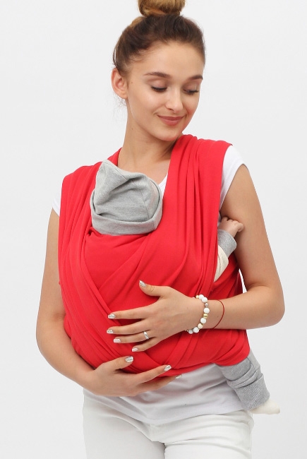 Слинг-шарф трикотажный, цвет "красный"