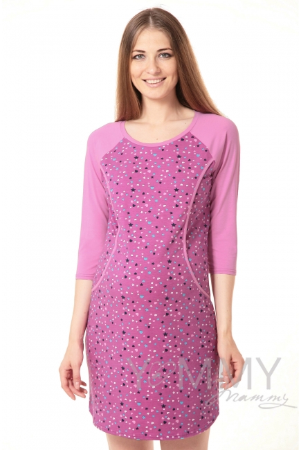 Платье для дома и сна орхидея / звездочки