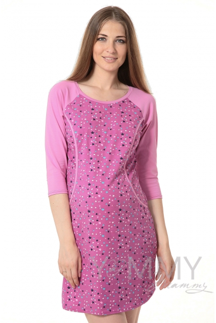 Платье для дома и сна орхидея / звездочки