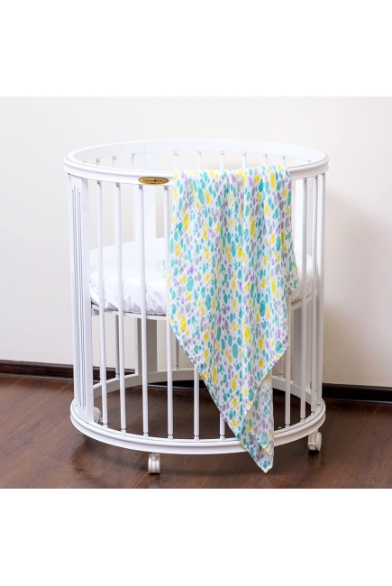 Муслиновая пеленка для новорожденных Adam Stork большая, Candy