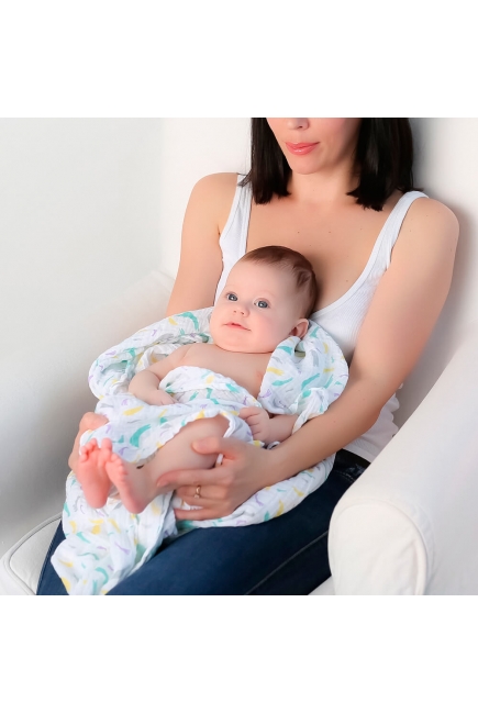 Пеленка муслиновая для новорожденного Adam Stork большая, Sweety