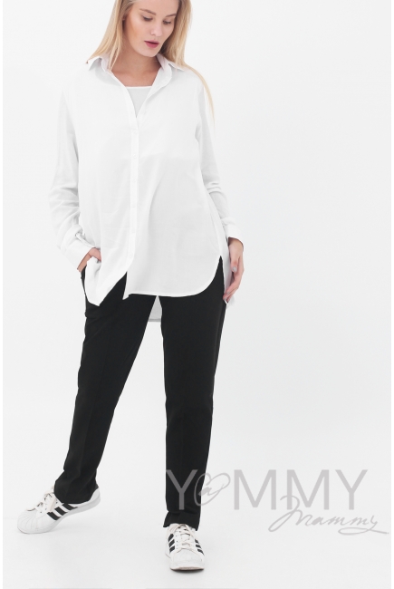 Брюки для беременных и кормящих с вставкой на живот, черныеБрюки для беременных с вставкой на живот, черные