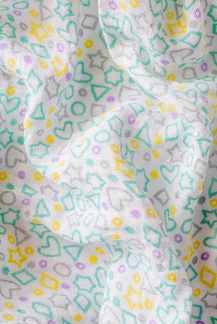 Муслиновая пеленка для новорожденных Adam Stork большая, Lovely Stars