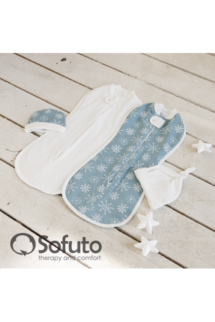 Комплект пеленок-коконов утепленный, Snowflakes