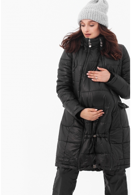 Слингокуртка-слингопальто зимняя 3в1, черное