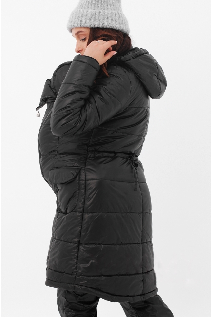 Слингокуртка-слингопальто зимняя 3в1, черное