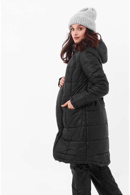 Слингокуртка-слингопальто зимняя 3в1, черное