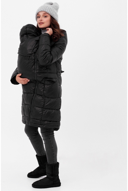 Слингокуртка-слингопальто зимняя 3в1, черное