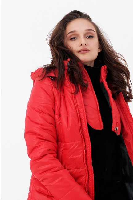 Слингопальто-слингокуртка зимняя 3 в 1, цвет красное