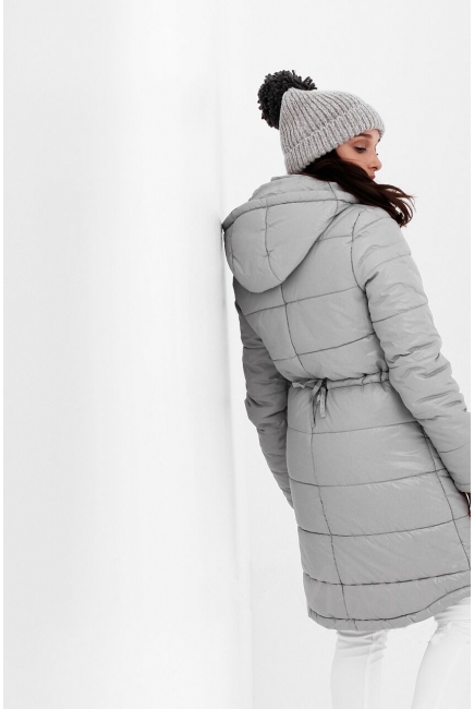 Слингокуртка-слингопальто зимняя 3в1, цвет светло-серый