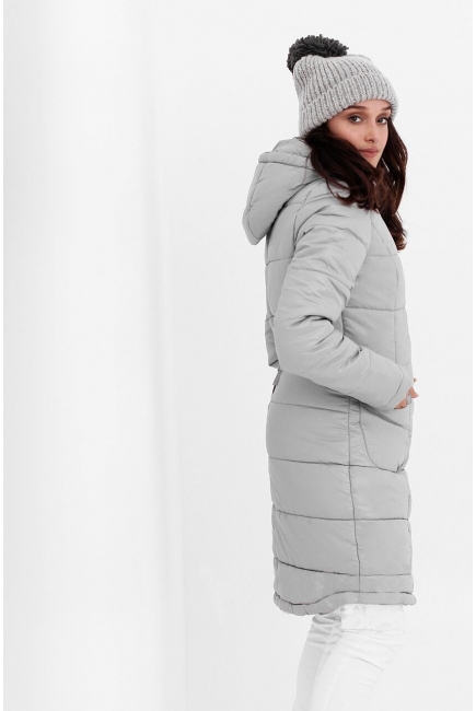 Слингокуртка-слингопальто зимняя 3в1, цвет светло-серый