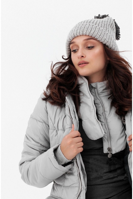 Слингокуртка-слингопальто зимняя 3в1, цвет светло-серый