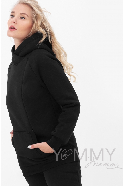 Костюм для беременных и кормящих утепленный, черный