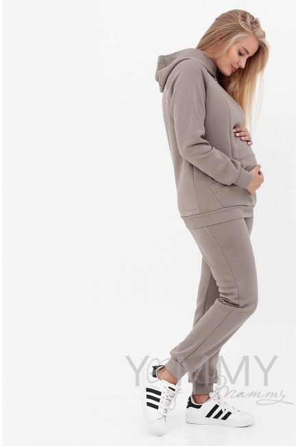 Костюм для кормящих и беременных утепленный, цвет капучино