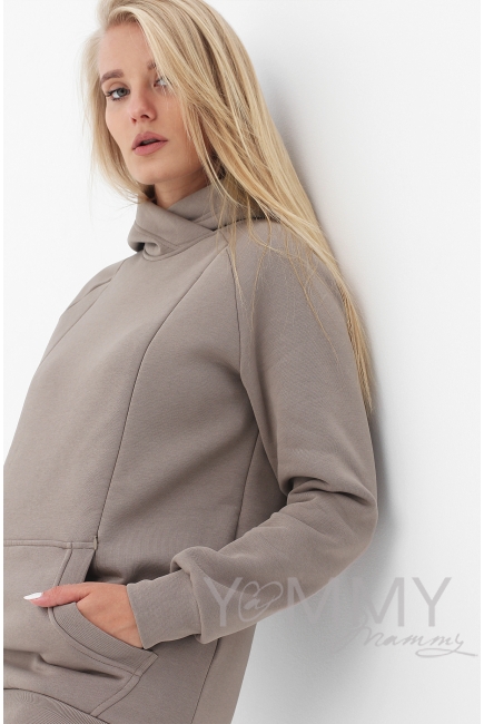 Костюм для кормящих и беременных утепленный, цвет капучино
