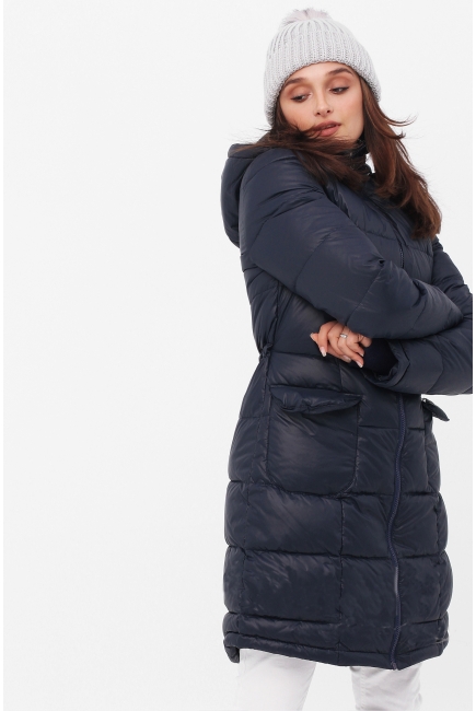 Слингопальто-слингокуртка зимняя пуховая 3 в 1, синий