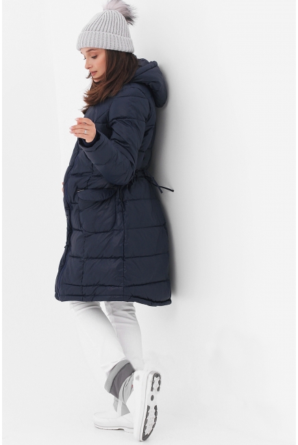 Слингопальто-слингокуртка зимняя пуховая 3 в 1, синий