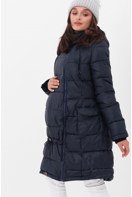 Слингопальто-слингокуртка зимняя пуховая 3 в 1, синий