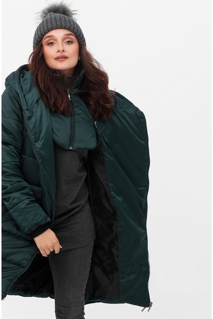 Слингокуртка-трансформер зимняя 3 в 1, зеленая