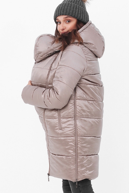 Слингокуртка-трансформер зимняя 3 в 1, золотистая