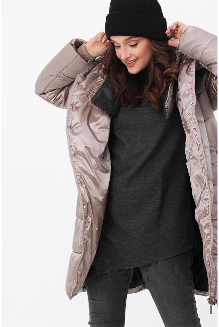 Слингокуртка-трансформер зимняя 3 в 1, золотистая