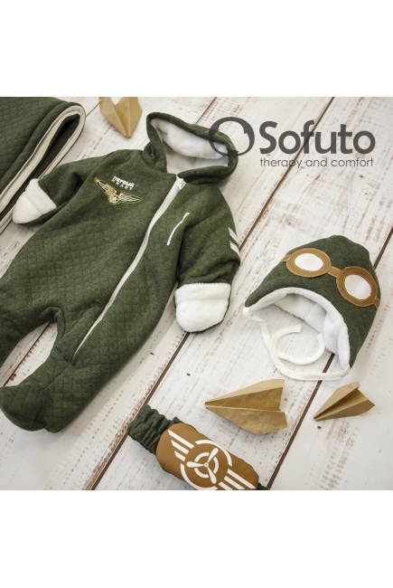 Комплект на выписку холодная зима Aviator (6 предметов)