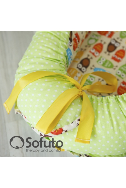 Кокон-гнездышко для новорожденных Babynest Owl sand