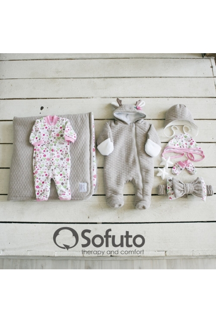 Комплект на выписку для новорожденных холодная зима Faline (7 предметов)