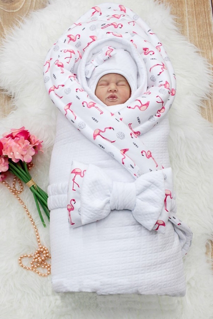 Комплект на выписку из роддома холодная зима Flamingo (7 предметов)