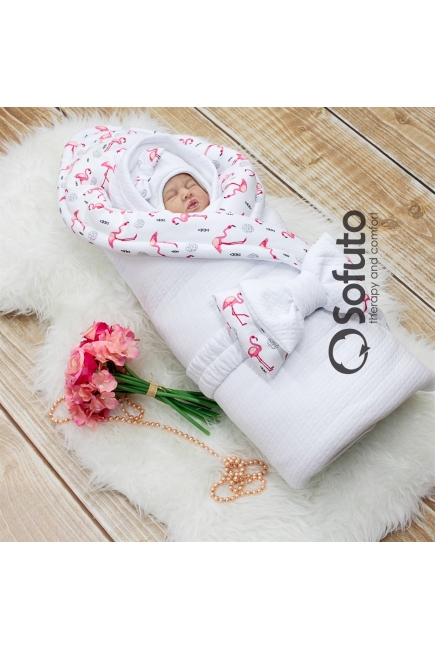 Комплект на выписку из роддома холодная зима Flamingo (7 предметов)