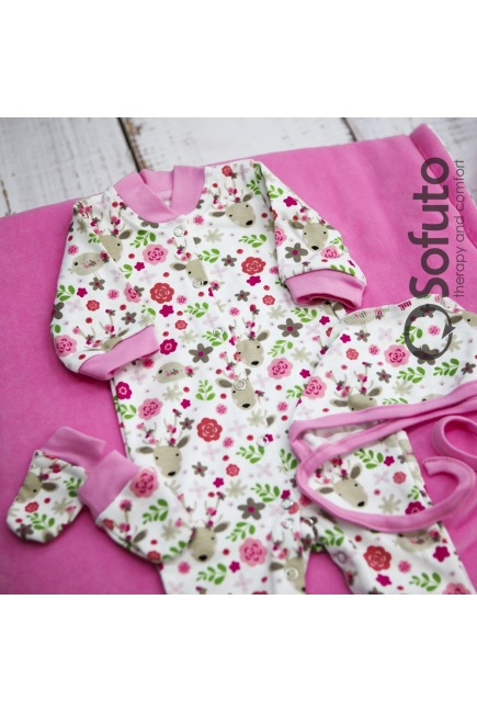 Комплект на выписку для новорожденных холодная зима Flowers (7 предметов)