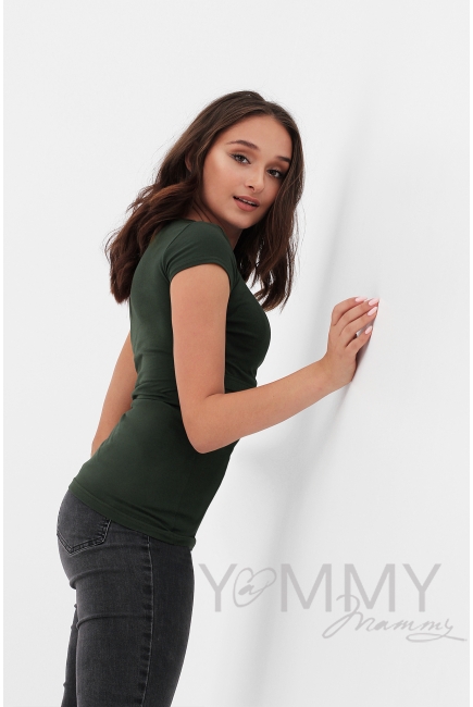 Футболка для беременных и кормящих, милитари