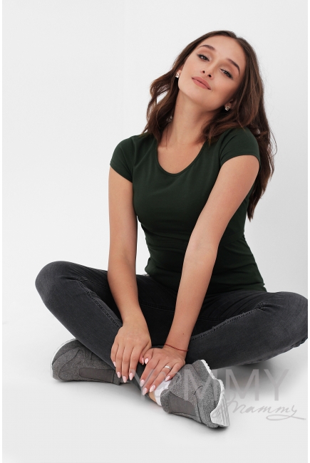 Футболка для беременных и кормящих, милитари